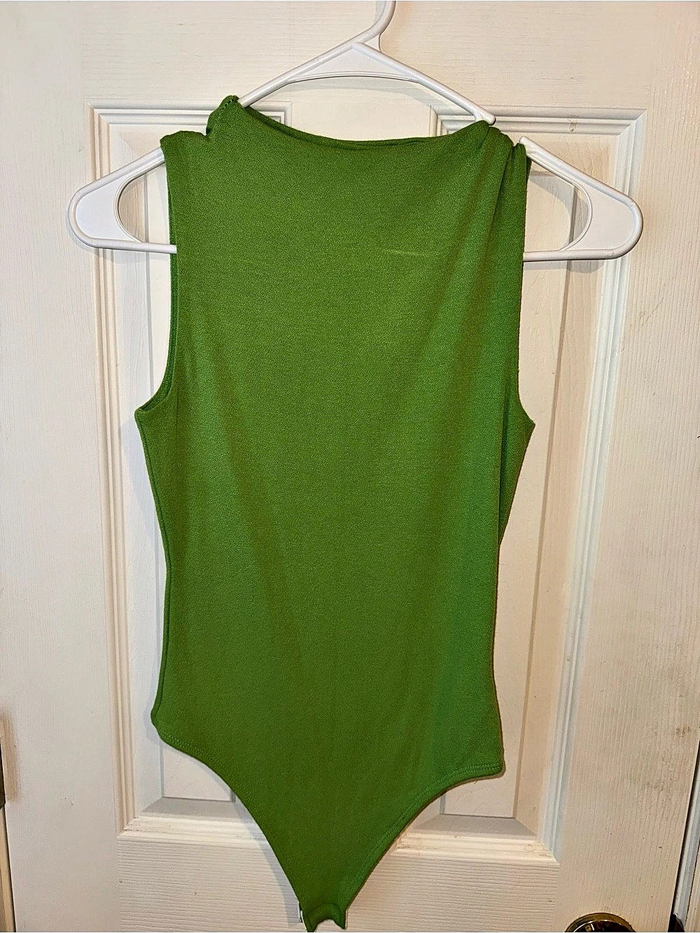 Live in the Moment Green Sleeveless Bodysuit Like New